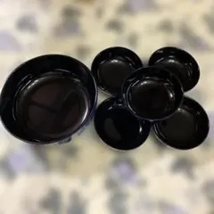 D-5 ピエール・カルダン ヴィンテージ 茶菓揃 合成漆器セット 昭和