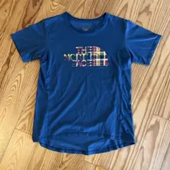 THE NORTH FACE 青 L Tシャツ チェック柄