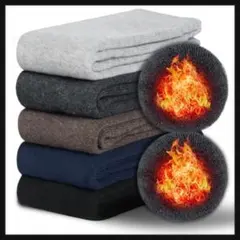 厚手 防寒ソックス 厚手裏パイル 暖炉のように極暖38℃恒温 男女兼用5足セット