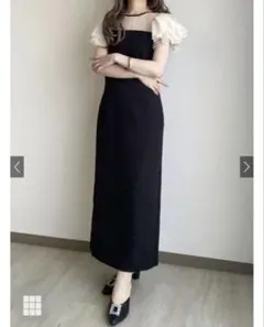 シアーフリルスリーブタイトワンピース[tg632]グレイル お呼ばれドレス