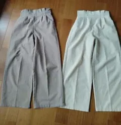 2色セット　グローバルワーク　さらさらカイテキサス付きワイドパンツ　150