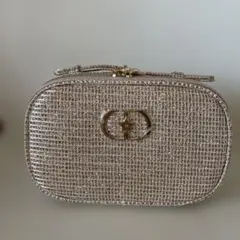Diorゴールドメタリックラウンドポーチのみ　新品未使用品のサムネイル
