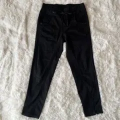 パシオーネ　ISKO ストレッチパンツ 黒　ブラック　ゴムウエスト38 M 綿混