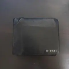 DIESEL 二つ折り財布 ブラック レザーのサムネイル