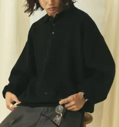 限定展開 Relax Fit スウェットライク ポロカラーニット