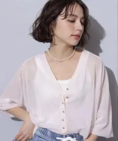 Arpege story 大人のシアーカーデ ピンク
