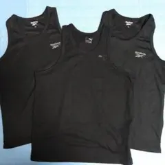 Reebok ・PUMAノースリーブ・タンクトップ 3枚セット 黒