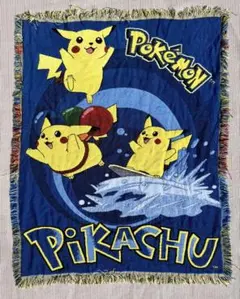 【超希少/当時物】90年代 ポケモン ピカチュウ ゴブラン織り ブランケット 超希少/当時物】90年代 ポケモン ピカチュウ ゴブラン織り