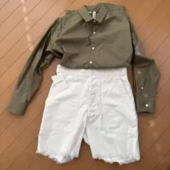 マディソンブルーホワイトショートパンツ