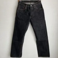 Johnbull ブラックデニム ストレート 32 ボタンフライ 71255