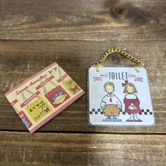 サンリオキャラクターズ　ドアプレート風チャーム　ザボードビルデュオ