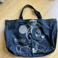 ミニーマウス トートバッグ 大きめ ブラックおまけにミニーの缶小物入れつけます