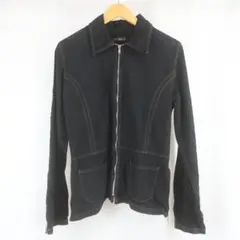 美品 Cote Anglaise フェード ブラック デニム ジップ ジャケット