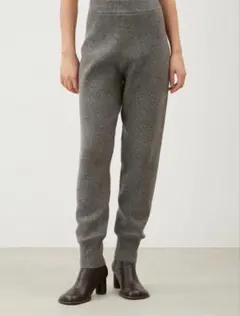 ミラオーウェン　ニットパンツ　ブラック