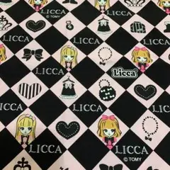 生地　ハギレ　りかちゃん柄　オックス