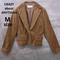 CRAZY about ANYTHING ジャケット M ベロア調