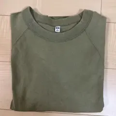 UNIQLO オリーブ コットン トレーナー　半袖