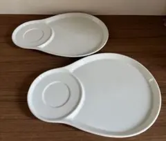 ほぼ未使用　カフェプレート　ワンプレート　2枚セットのサムネイル