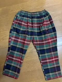 一度着用美品★クリスマス　チェック 110cm ロングパンツ　ネルシャツ