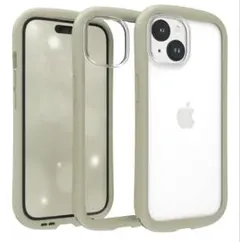 iPhone 15 衝撃吸収ラウンドケース-グレー　ajouter アジュテ新品