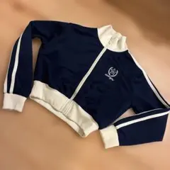 ネイビー ストライプ ジップアップジャケット