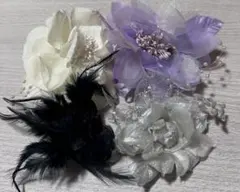 コサージュ　4点おまとめセット　花　卒業式　結婚式二次会