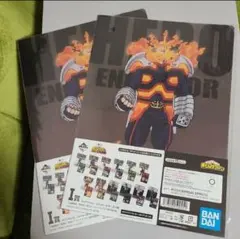 ヒロアカ 一番くじ エンデヴァー クリアファイル&ステッカー　２個セット