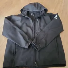 adidas フード付き ブラック アウター S
