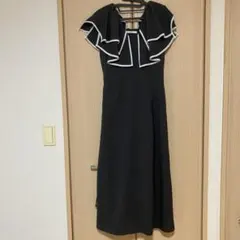 SNIDEL パイピングフリルワンピ チャコールグレー