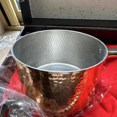 丸山技研 銅製 片手鍋 槌目仕上げ　直径18cmのサムネイル