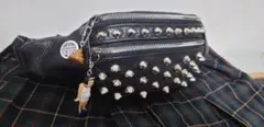 スタッズボディバッグウエストポーチ鋲ジャンPUNKパンクy2k未使用 