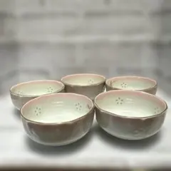 【未使用品】桜柄 小鉢 5客セット 和食器　有田焼悠章窯のサムネイル