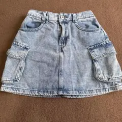 ジーユー　GU 150 デニムカーゴスカート ショートパンツ付き