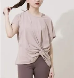 スリコ　ヨガウェア　ピラティスウェア　バックオープンTシャツ　M〜Lサイズ