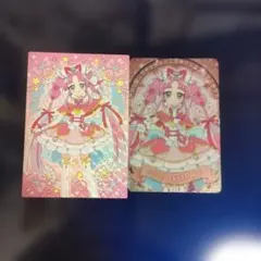 キュアミスティック　カード２枚セット　名探偵プリキュア　バトンタッチ　キラキラ