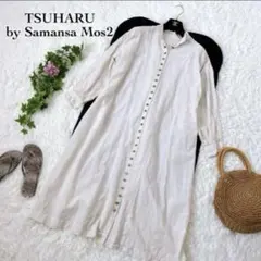 TSUHARU リネン混 前開きシャツワンピ F ナチュラル 羽織り2wayのサムネイル