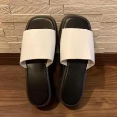厚底　らくらくサンダル　白黒