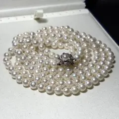 照り良 MIKIMOTO ミキモト ペルリータ 3連パール ネックレス 本真珠 