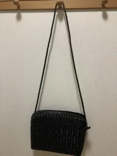 ブラック ショルダーバッグ 水牛メッシュバッグ