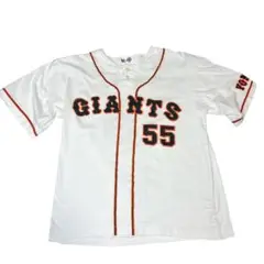 美品　読売ジャイアンツ 松井秀喜 背番号55 ユニフォームTシャツ 白
