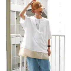 未使用　VENCE share style　オーバーサイズ　裾バンダナ　Tシャツ