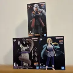 一番くじ ナルト 伝説の三忍 A賞 B賞 C賞 3点セット 自来也 大蛇丸 綱手