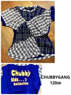 CHUBBYGANG パッチワークとレースのブラウスのようなTシャツ120のサムネイル