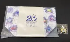 【未使用】ディズニー　20周年　ランチケース　チャーム　クリスタルパーツ
