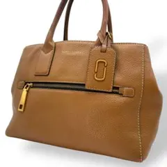 マークジェイコブス ハンドバッグ 腕掛け レザー ブラウン チャーム ゴッサム