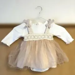 petit main ベビーチュニックワンピース ロンパースセット