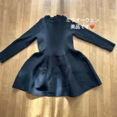 【美品】Mila Owen ブラック　ペプラムニット