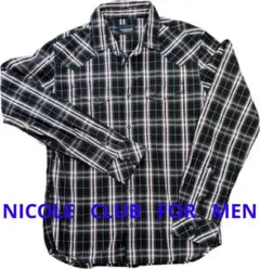【美品】NICOLE CLUB FOR MEN 長袖シャツ　サイズ48