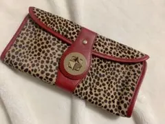 ★kate spadeヒョウ柄ハラコクラッチバッグ★美品