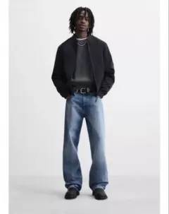 ZARA 軽量　ボンバー　ジャケット　アウター　ブラック　L